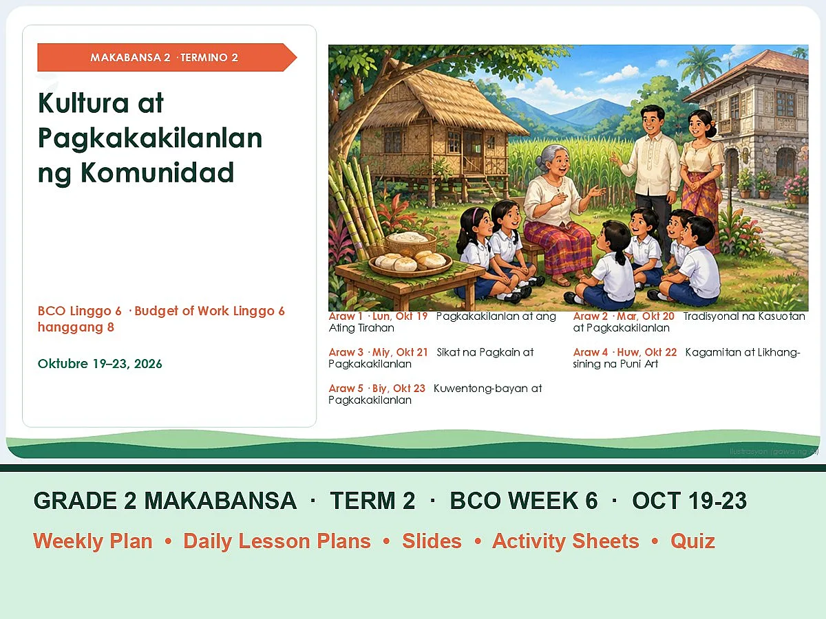 Makabansa 2 (Grade 2) Term 2 Week 6: Kultura at Pagkakakilanlan ng Kom